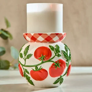 Tomato Vine Pedestal 3-Wick Candle Holder