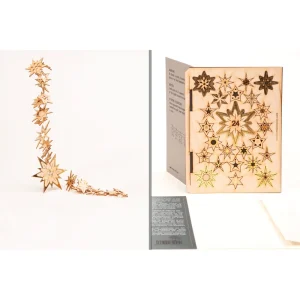 24 Sterne gold – 3D Deko Grußkarte