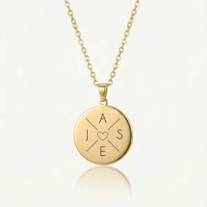 Personalisierte Kette mit Gravur | Kreuz Initialen