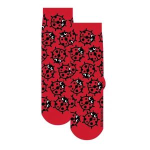 Socken Marienkäfer rot