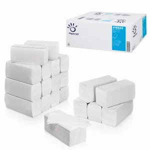 Papierhandtücher, zweilagig, V-Falz, 15 Pack á 266 Tücher