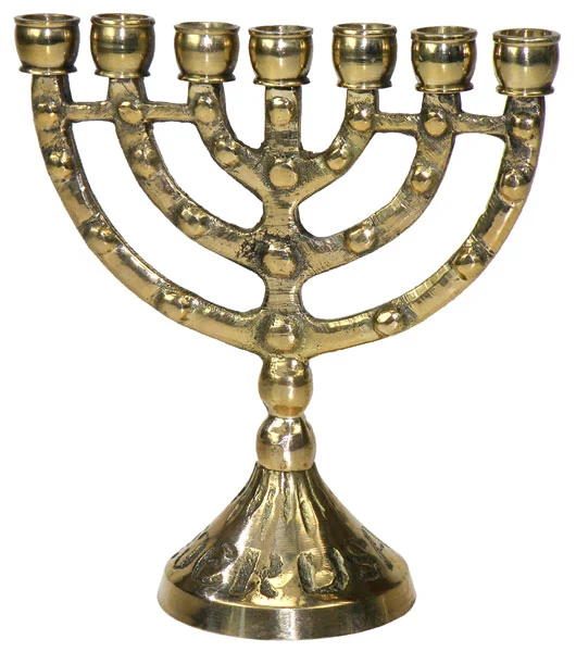 Menorah Miniatur 11cm - goldfarben – Bild 2
