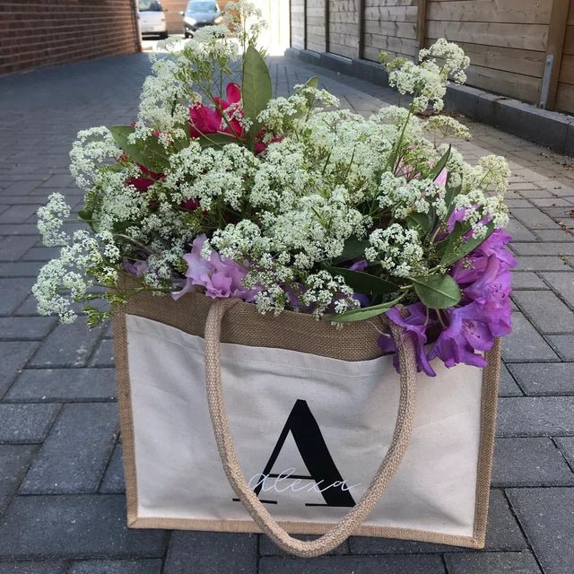 Personalisierte Jutetasche | Initiale Name – Bild 5