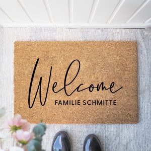 Personalisierte Kokos Fußmatte | Welcome