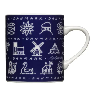 Tasse DK-Motive blau