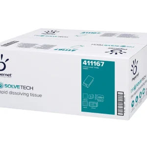 Papierhandtücher, zweilagig, V-Falz, Dissolve Tech